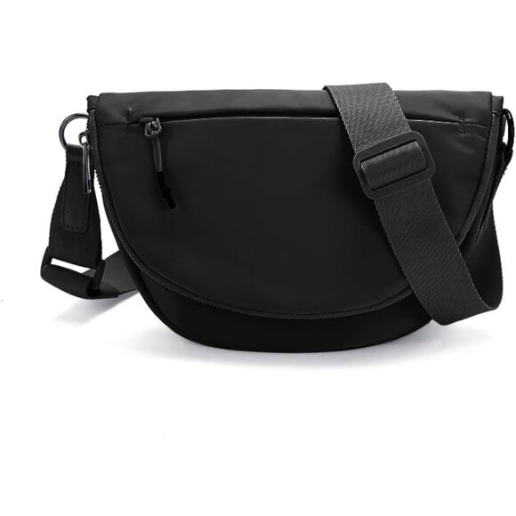 Unisex Nylon Shoulder Bag Medium Waterproof Lightweight Adjustable Strap - Picture 1 of 6